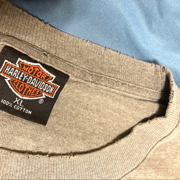 Vintage Harley Davidson Motorcycle T-shirt Mens X-Large Gray Heritage Lisle IL - Picture 13 of 16